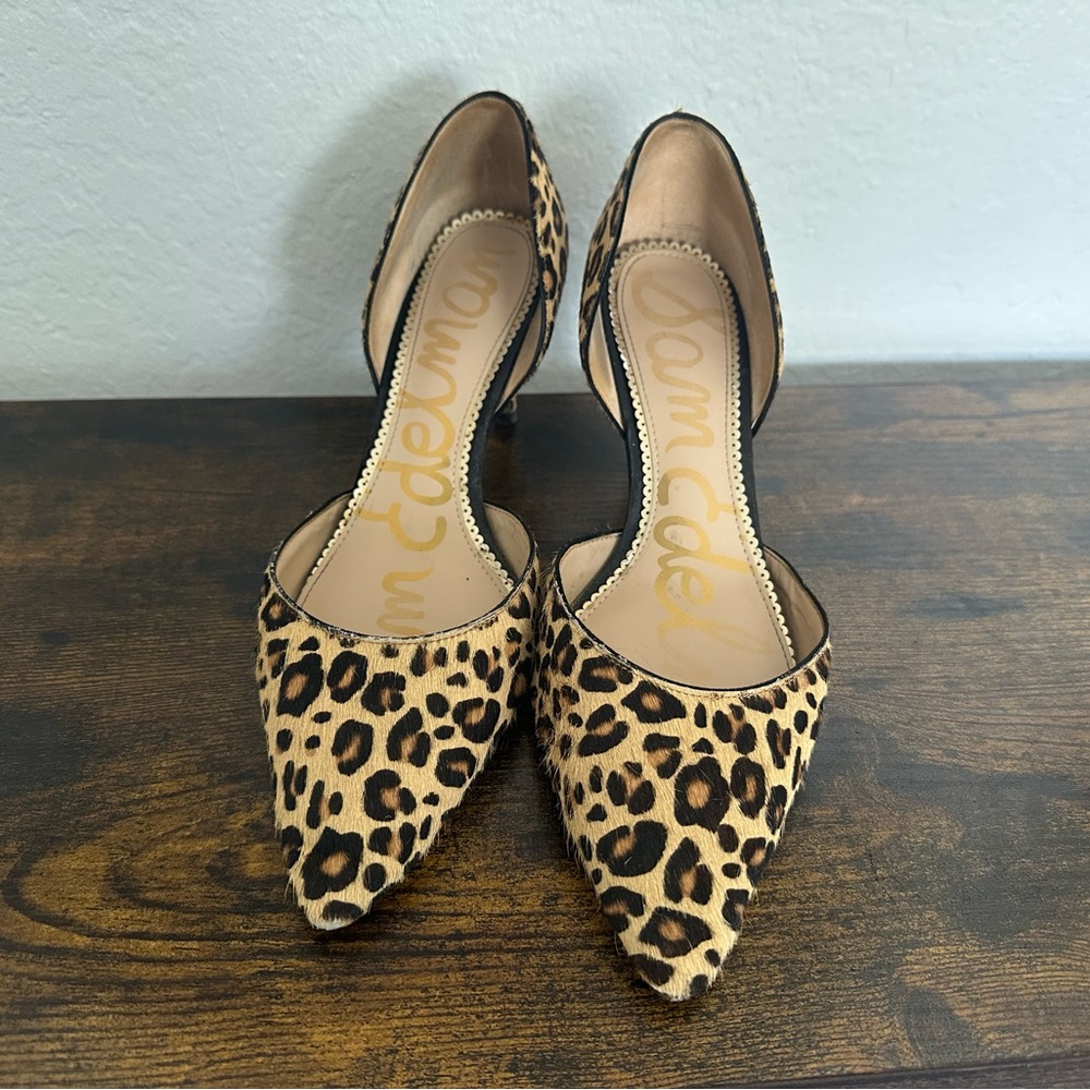 Sam Edelman Jaina Leopard Print Heels 8.5 - Picture 2 of 8
